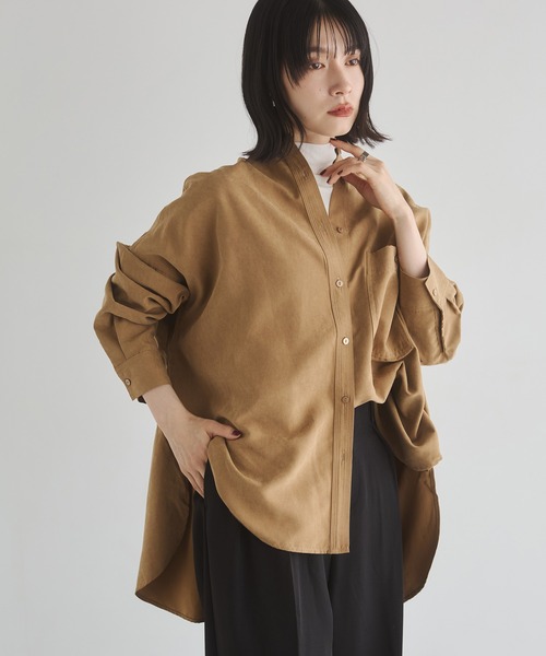 hunch（ハンチ） ブラウス シャツ 「WEB限定/別注」スウェードライク