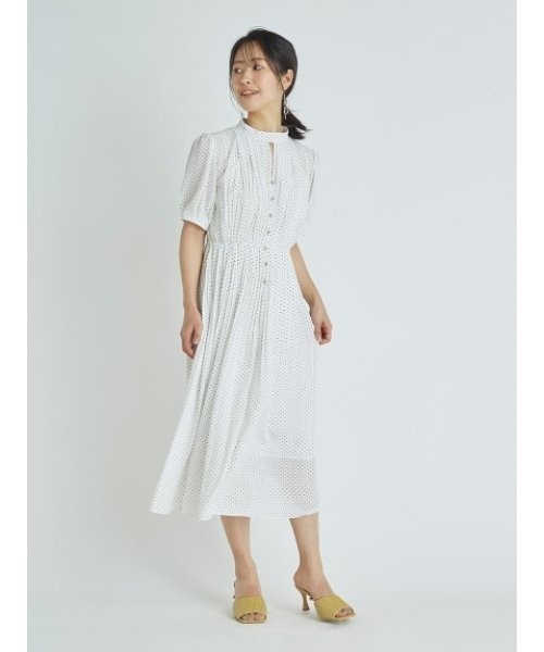【moon様お取り置き中】セルフォード ワンピース ホワイト 38 CELFORD（セルフォード） 半袖ワンピース 38 ホワイト レディース