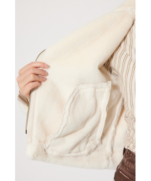 rienda リエンダ 24フェイクスエードムートンライダースジャケット M rienda｜25AWフェイクスエードムートンライダースジャケット | Rakuten