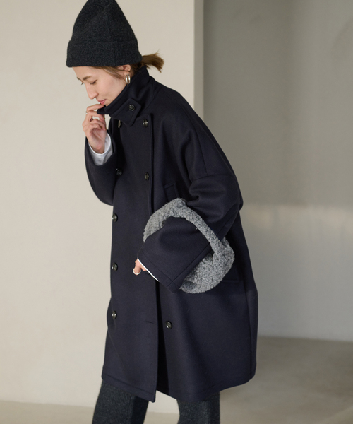 FRAMEWORK ロングPコート 黒 34 FRAMeWORK 「FRAMeWORK」 ピーコート 34 ブラック レディース