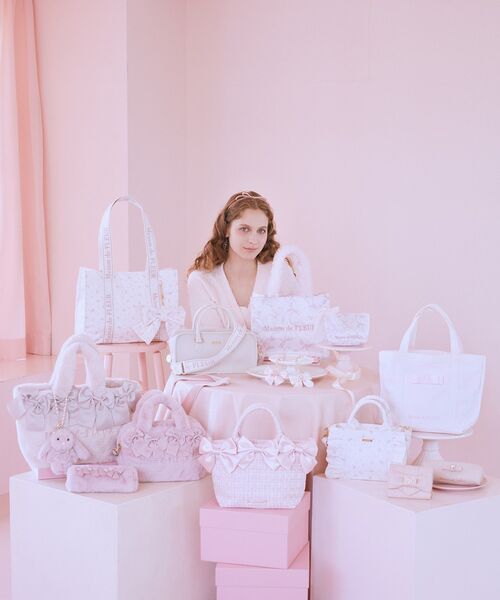 Maison de FLEUR（メゾンドフルール） トートバッグ ピンクマニア