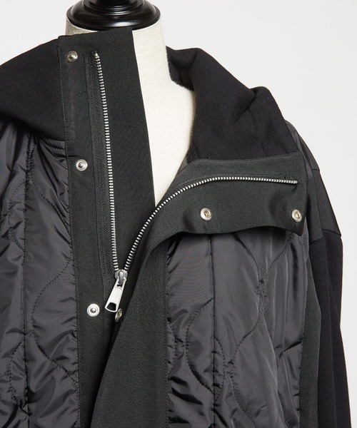 gomme（ゴム） コート アウター アーミーキルト フーテッドコート