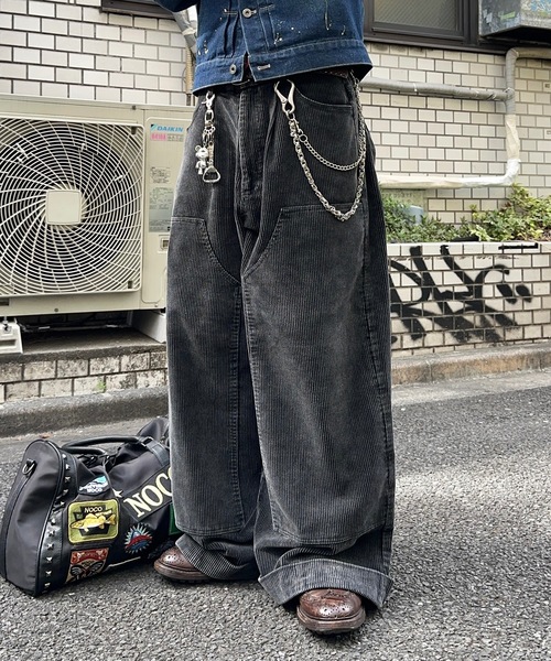 MandO（エムオー） ワイドパンツ ジーンズ コーデュロイダブルニー