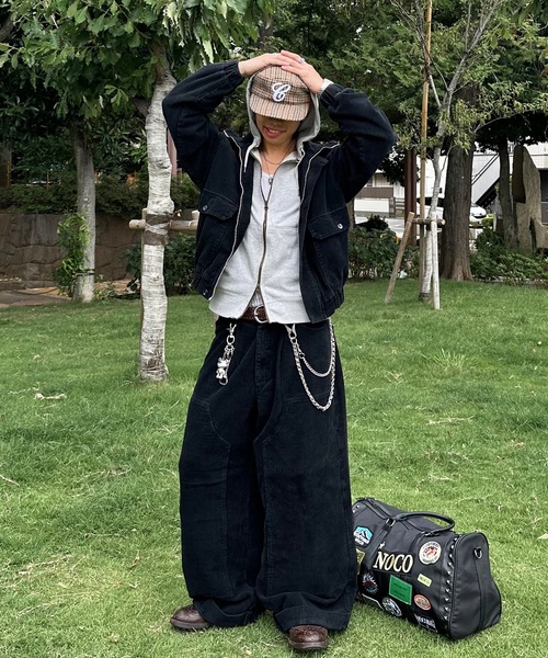 MandO（エムオー） ワイドパンツ ジーンズ コーデュロイダブルニー