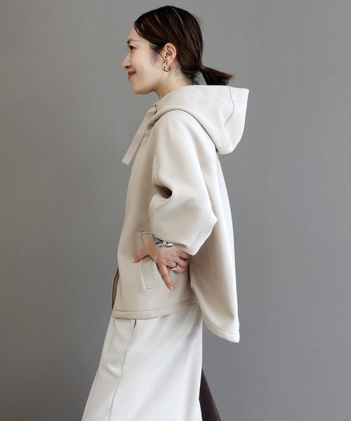 Aletta vita パーカー ダンボールスタンドネックパーカー レディース