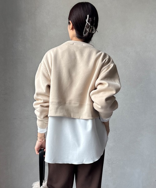 DouDou（ドゥドゥ） tシャツ 「WEB限定」裏毛裏起毛ショートトップス