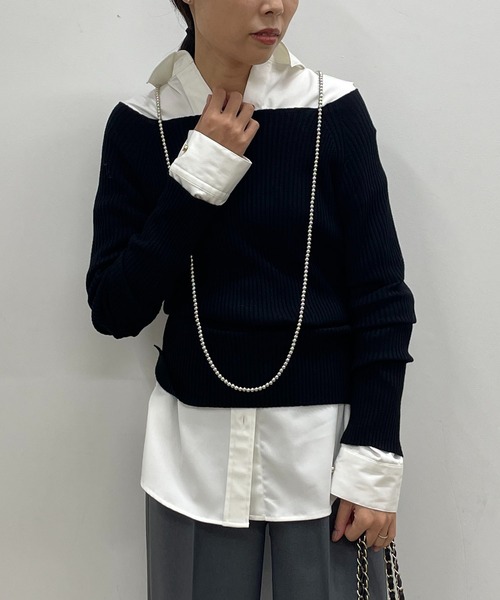 Loungedress（ラウンジドレス） 長袖ニット FREE ブラック レディース