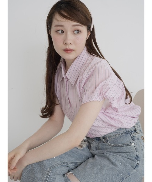 「JUMELLE」 半袖シャツ FREE ブルー レディース_画像6