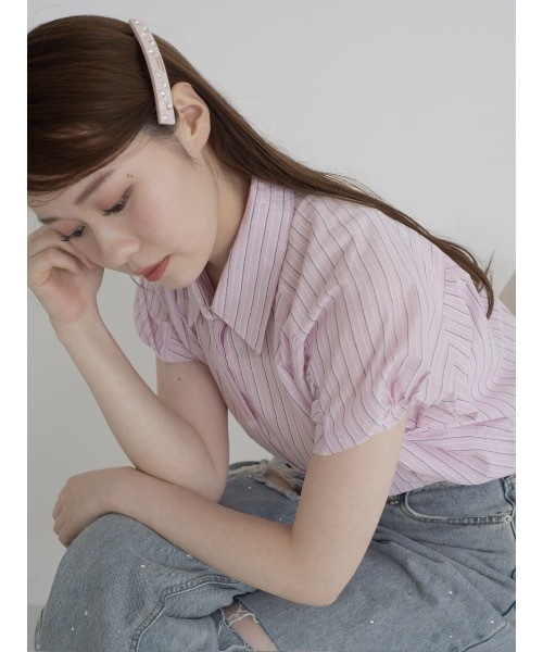 「JUMELLE」 半袖シャツ FREE ブルー レディース_画像7