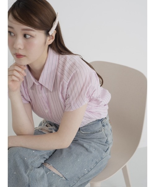 「JUMELLE」 半袖シャツ FREE ブルー レディース_画像8