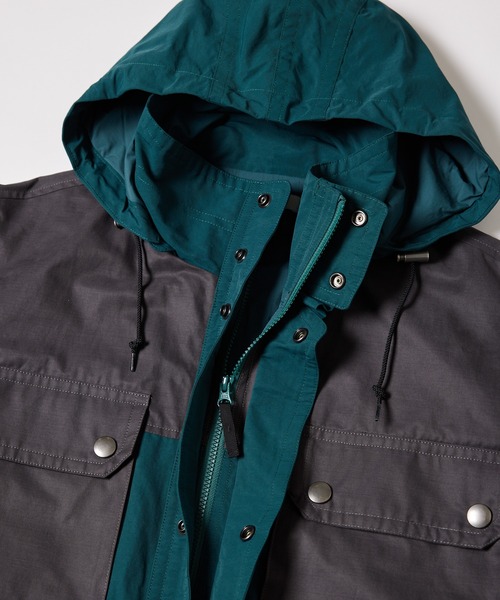 「AIVER」 マウンテンパーカー MEDIUM ダークグリーン メンズ_画像5