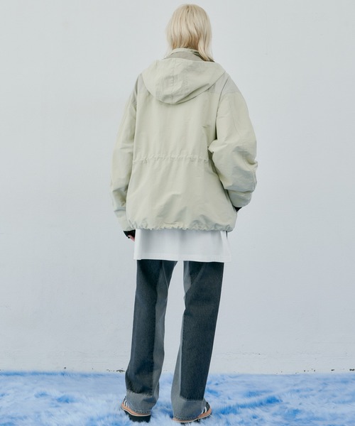 「AIVER」 マウンテンパーカー MEDIUM ダークグリーン メンズ_画像9