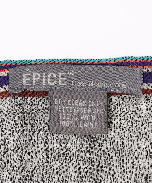 EPICE（エピス） ストール マフラー ウール ラインストール メンズ