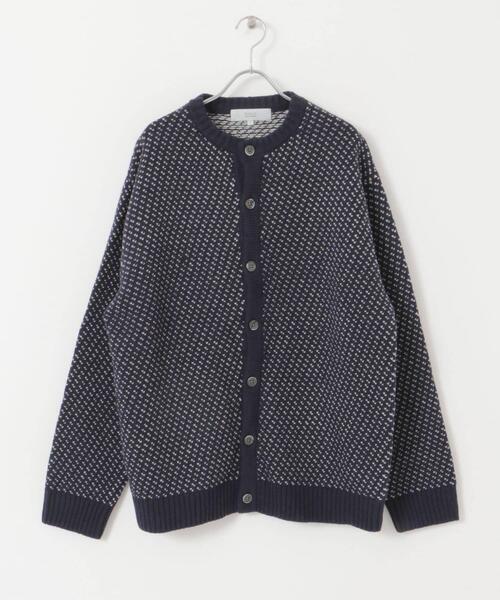 URBAN RESEARCH ROSSO MEN カーディガン 「XLサイズあり」バーズアイ柄