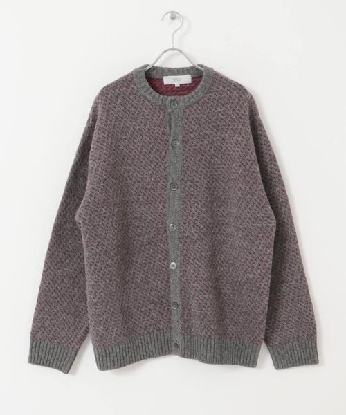URBAN RESEARCH ROSSO MEN カーディガン 「XLサイズあり」バーズアイ柄