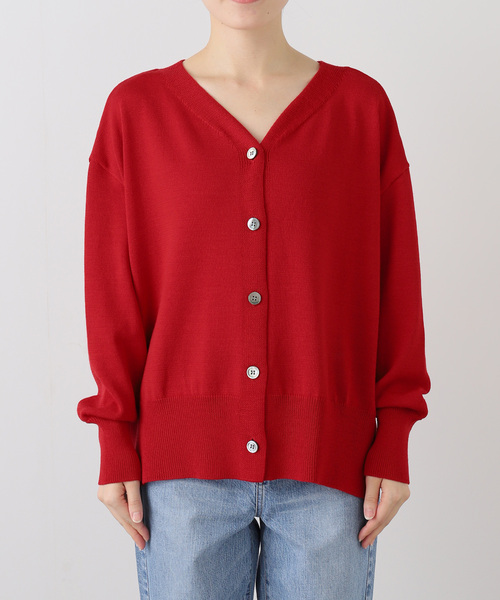 FRAMeWORK カーディガン PL/ウール ワイドVカーディガン レディース