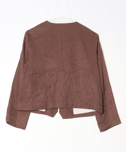 「Hermaphrodite」 ノーカラージャケット - ブラウン レディース_画像2