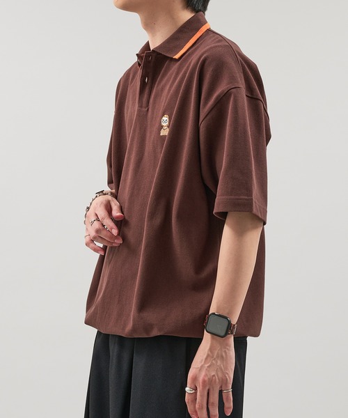 「epnok」 半袖ポロシャツ LARGE ブラック メンズ_画像9
