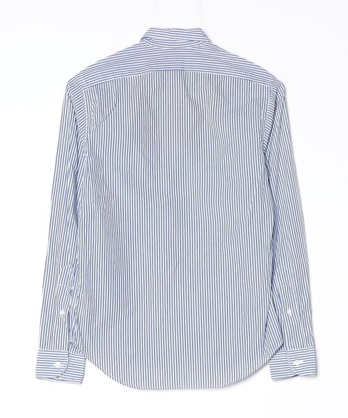 「INDIVIDUALIZED SHIRTS」 ストライプ柄長袖シャツ - ブルー レディース_画像2