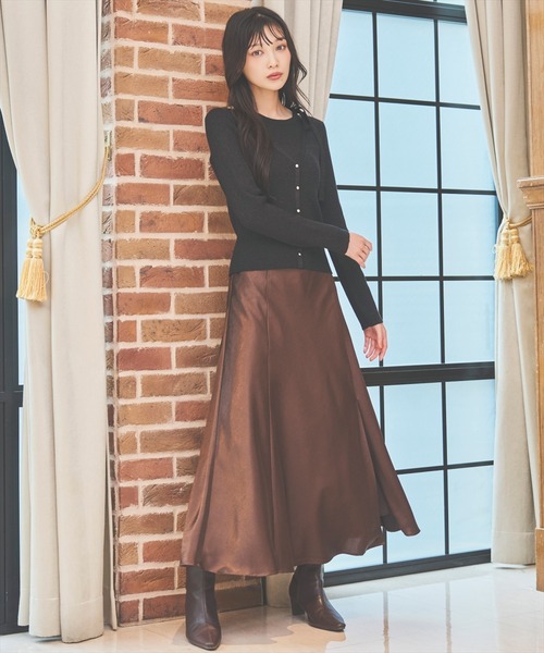 AND COUTURE（アンドクチュール） スカート サテンバイアススカート