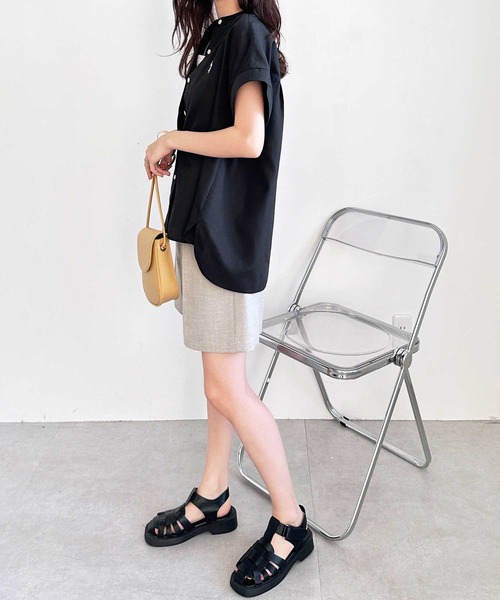 「U.S. POLO ASSN.」 半袖ブラウス LARGE ベージュ レディース_画像9