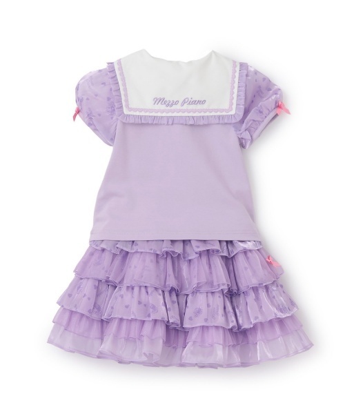 メゾピアノ新品新作タグ付き【しなこちゃん】なりきりセットアップ140 mezzo piano セットアップ 「しなこちゃん」なりきりセットアップ