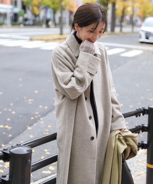 【美品】アーバンリサーチドアーズ　バルマカンコート　ベージュ　S URBAN RESEARCH DOORS（アーバンリサーチドアーズ）の「フレンチウール