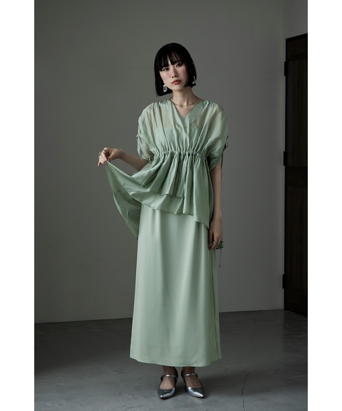 「etoll.」 コンビワンピース M グリーン レディース_画像9