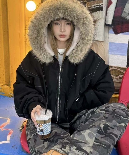 lilful ブルゾン アウター 「25年秋冬新作」「ファー取り外し可能