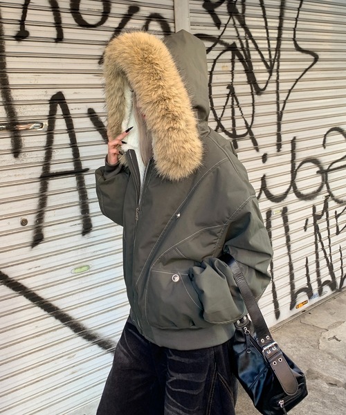 lilful ブルゾン アウター 「25年秋冬新作」「ファー取り外し可能