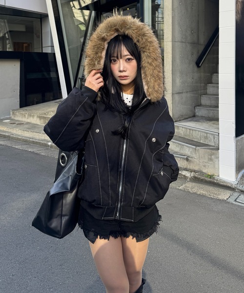 lilful ブルゾン アウター 「25年秋冬新作」「ファー取り外し可能