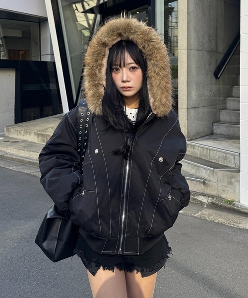 lilful ブルゾン アウター 「25年秋冬新作」「ファー取り外し可能