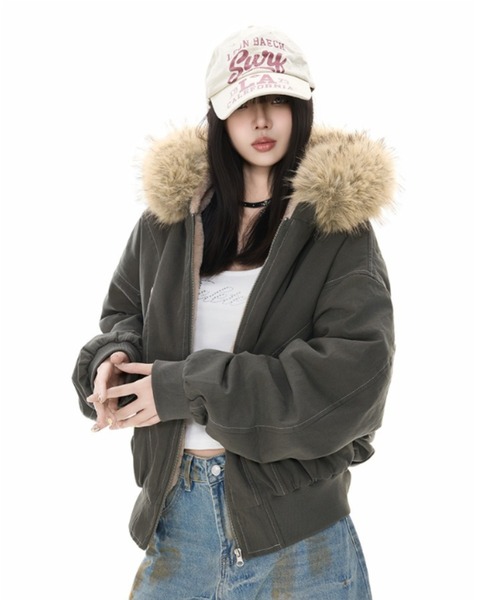 lilful ブルゾン アウター 「25年秋冬新作」「ファー取り外し可能