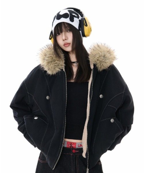 lilful ブルゾン アウター 「25年秋冬新作」「ファー取り外し可能