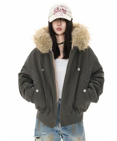 lilful ブルゾン アウター 「25年秋冬新作」「ファー取り外し可能