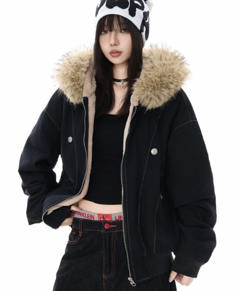 lilful ブルゾン アウター 「25年秋冬新作」「ファー取り外し可能