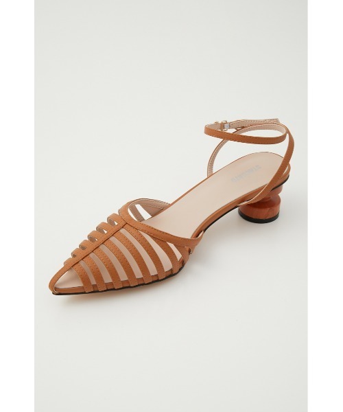 「STACCATO」 ヒールサンダル 22.5cm キャメル レディース_画像4