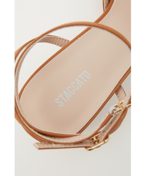 「STACCATO」 ヒールサンダル 22.5cm キャメル レディース_画像5