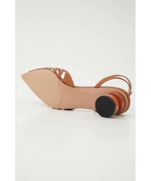 「STACCATO」 ヒールサンダル 22.5cm キャメル レディース_画像6