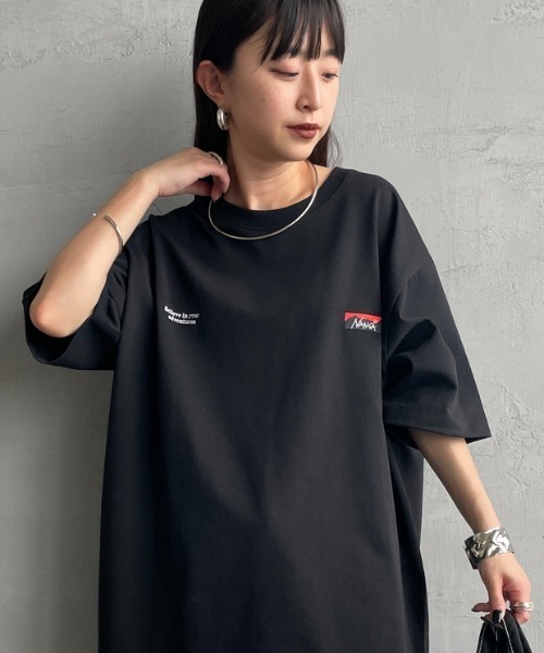 NANGA（ナンガ） tシャツ 別注 ブランドロゴ刺繍 ショートスリーブT