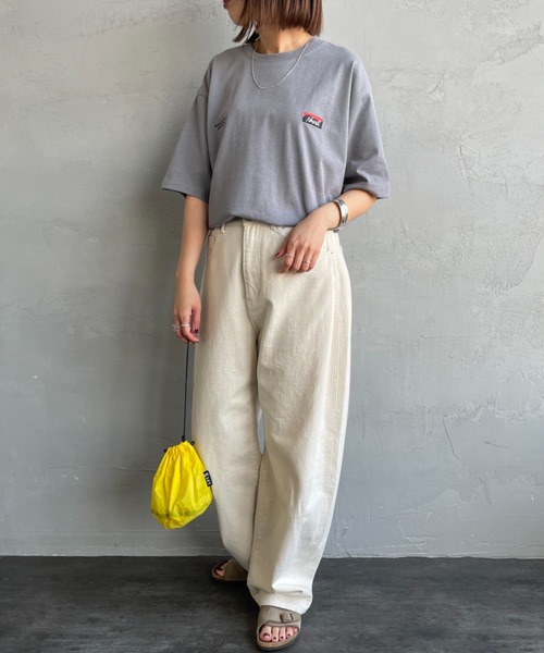 tシャツ 「NANGA/ナンガ」 別注 ブランドロゴ刺繍 ショートスリーブTシャツ「追加」 レディース メンズの画像