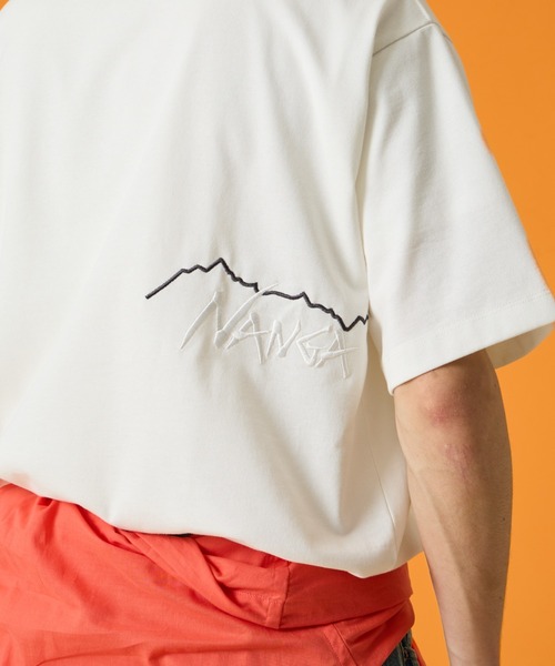 tシャツ 「NANGA/ナンガ」 別注 ブランドロゴ刺繍 ショートスリーブTシャツ「追加」 レディース メンズの画像