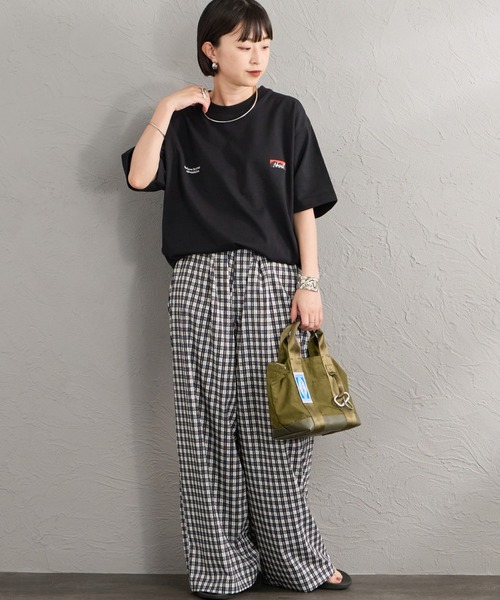tシャツ 「NANGA/ナンガ」 別注 ブランドロゴ刺繍 ショートスリーブTシャツ「追加」 レディース メンズの画像