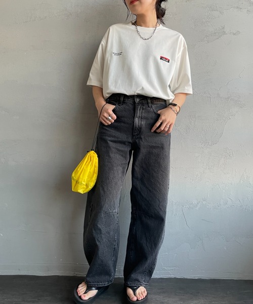 tシャツ 「NANGA/ナンガ」 別注 ブランドロゴ刺繍 ショートスリーブTシャツ「追加」 レディース メンズの画像