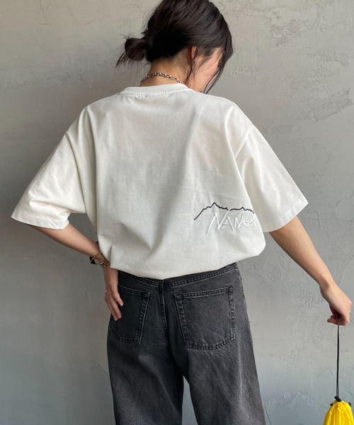 NANGA（ナンガ） tシャツ 半袖 別注 ブランドロゴ刺繍 ショート