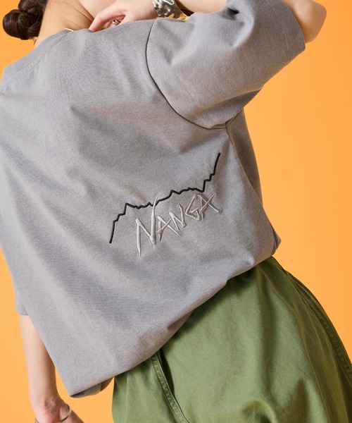 tシャツ 「NANGA/ナンガ」 別注 ブランドロゴ刺繍 ショートスリーブTシャツ「追加」 レディース メンズの画像
