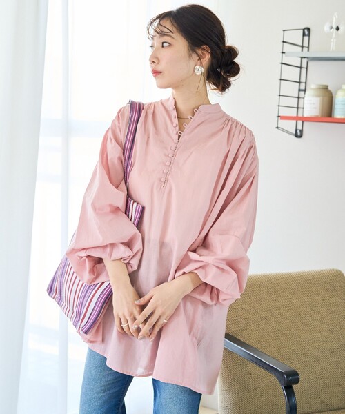 FREAK'S STORE（フリークスストア） 長袖チュニック フリ- ピンク