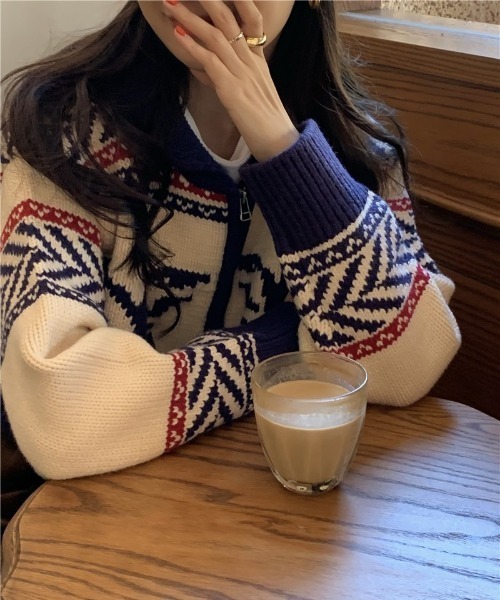 「shameless」 ニットカーディガン FREE ホワイト レディース_画像7