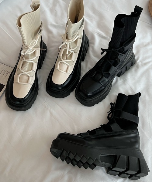 「Shoes in Closet」 ショートブーツ LL ブラック レディース_画像7