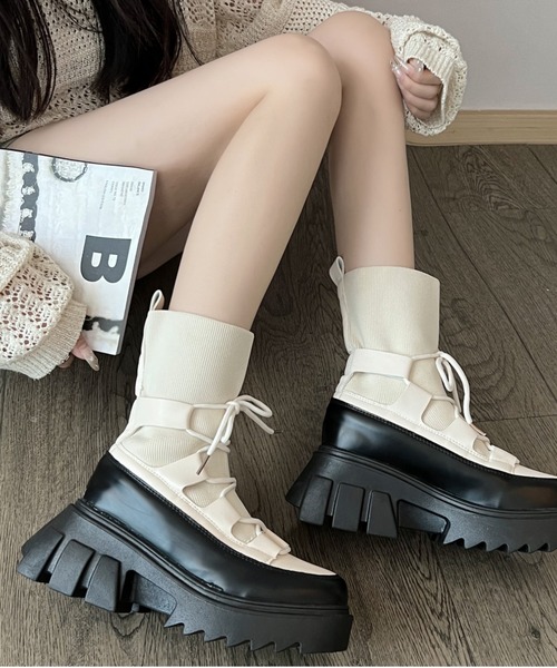 「Shoes in Closet」 ショートブーツ LL ブラック レディース_画像8